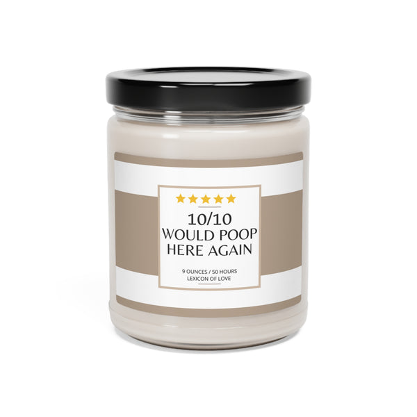 10/10 Would Poop Here Again Scented Soy Candle, 9oz
