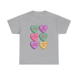 Anti-Valentine's Conversation Heart T-Shirt — 'Love Sucks' Graphic Tee