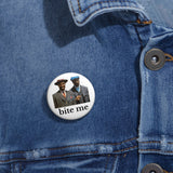 Pin Button — Vintage Gentlemen "bite me" Novelty Badge
