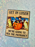 Voting Witch Feminist Sticker Bundle Witch Vote Reproductive Rights Hex the Patriarchy liberal Halloween Vinyl Decal water bottle democrat