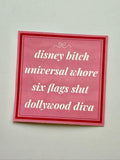 THEME PARK- Universal, Six Flags, Dollywood Sticker