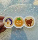 Halloween Sugar Cookie and Funny Ghost Sticker Bundle