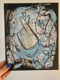 KPOP- Finger heart ART