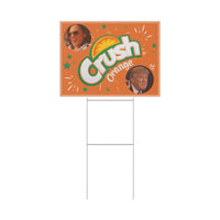 Crush Orange Kamala Harris Yard Sign SHIPS TO YOU