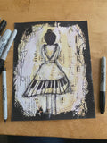 Piano Dress Ballerina Girl ART
