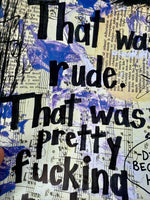 DEATH BECOMES HER - "That Was Rude" - ART