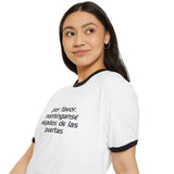 Disney Monorail Ringer T Shirt — “por favor, manténganse alejados de las puertas”