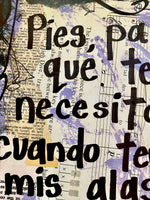 FRIDA KAHLO "Pies para qué los quiero si tengo alas para volar" - CANVAS