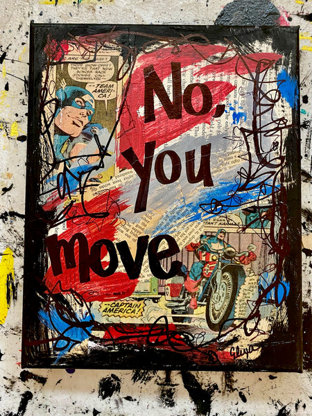 CAPTAIN AMERICA "No you move" - ART PRINT