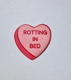 Bed Rotting Candy Heart Sticker