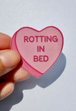Bed Rotting Candy Heart Sticker