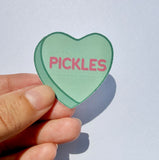 Pickles Candy Heart Sticker