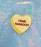 Crab Rangoon Candy Heart Sticker