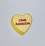 Crab Rangoon Candy Heart Sticker