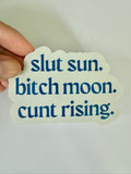 Funny Astrology Sun Moon Rising Sticker
