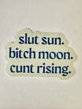 Funny Astrology Sun Moon Rising Sticker