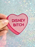 Disney Bitch Candy Heart Sticker
