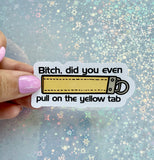 Disney Yellow Tab Sticker