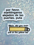 Disney Ride Bitch Sticker Set: Por Favor Puta, Yellowtab