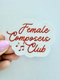 Female Composer Sticker Set: Program More Female Composers, Female Composers Club, Female Composers, Women in Music