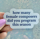 Female Composer Sticker