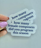 Female Composer Sticker