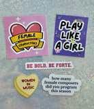 Musician Girly Set: Be Bold, Female Conductors, Play Like A Girl, Women In Music, How Many Did You Program