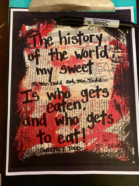 SWEENEY TODD "The history of the world, my sweet" - ART