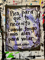 FRIDA KAHLO "Pies para qué los quiero si tengo alas para volar" - CANVAS