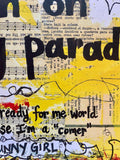FUNNY GIRL "Don't rain on my parade" - CANVAS