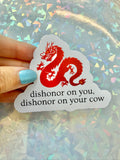 Mulan Mushu Quote Sticker