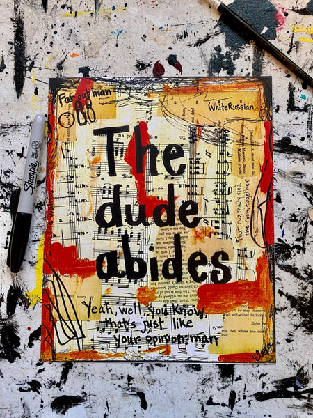 THE BIG LEBOWSKI "The dude abides" - CANVAS