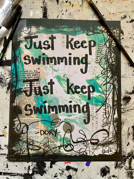 FINDING NEMO "Just keep swimming" - CANVAS