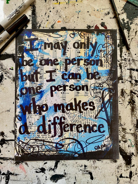 CONSERVATION "I may only be one person but I can be one person who makes a difference" - CANVAS