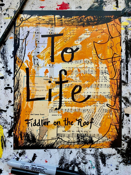 FIDDLER ON THE ROOF "To Life" - CANVAS