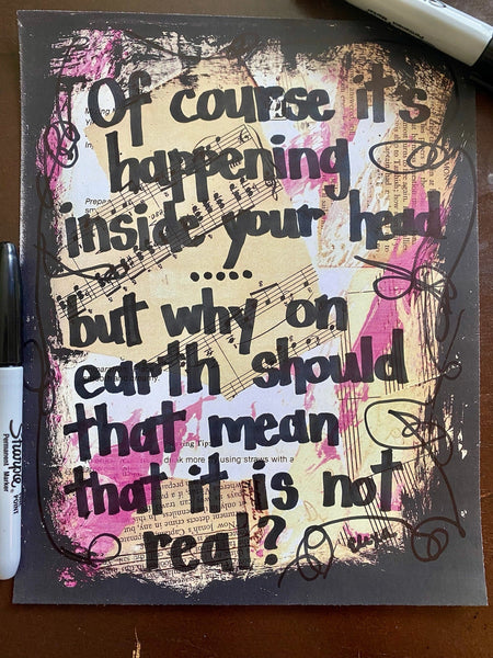 HARRY POTTER "Of course it's happening inside your head" - CANVAS
