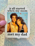 The Mummy Mom and Dad Sticker