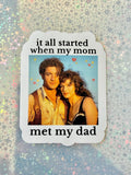 The Mummy Mom and Dad Sticker