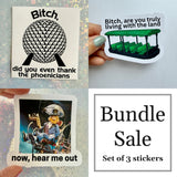 Epcot Bundle: sticker set of Spaceship Earth, Living with the Land, Dreamfinder