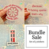 Bundle Sale Set of 3 stickers