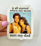 The Mummy Mom and Dad Sticker