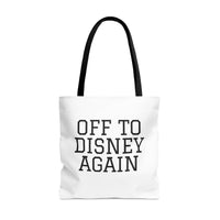 Disney World bag tote Disneyland cast member vacation trip travel Magic Kingdom Orlando Florida local theme park Tote Bag (AOP)