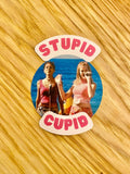 Stupid Cupid vinyl sticker Princess Diaries Mandy Moore cute funny decal gift song Valentine's Day laptop journal notebook present nerd