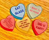 Eat Glass Valentine's heart vinyl sticker