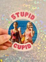 Stupid Cupid vinyl sticker Princess Diaries Mandy Moore cute funny decal gift song Valentine's Day laptop journal notebook present nerd