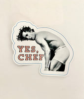 The Bear vinyl sticker art Jeremy Allen White yes, chef Klein model kitchen cook funny decal gift laptop journal notebook cute present