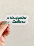 Italian princess vinyl sticker