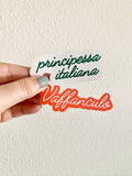 Italian princess vinyl sticker