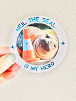 Neil the Seal hero sticker