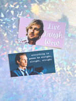 Owen Wilson wow vinyl sticker